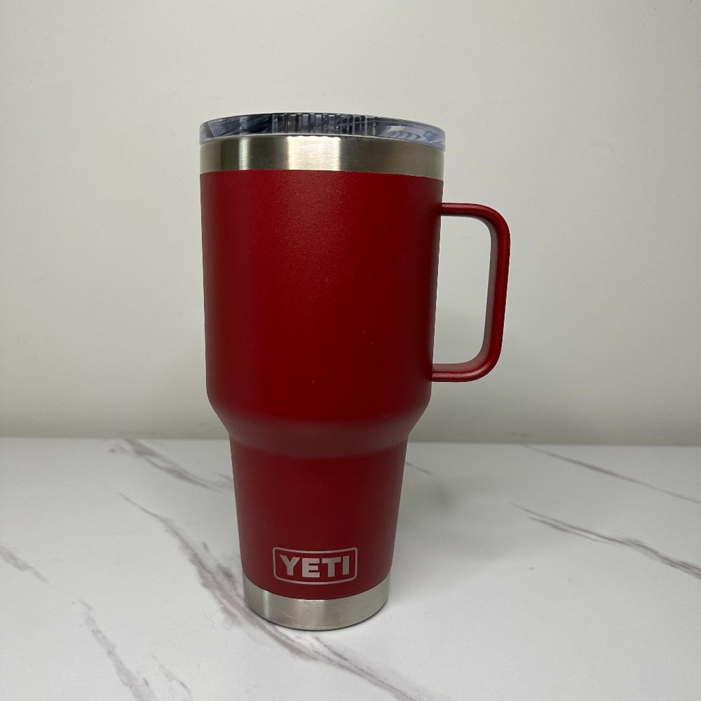 Yeti Red Stainless Steel Travel Mug with Handle